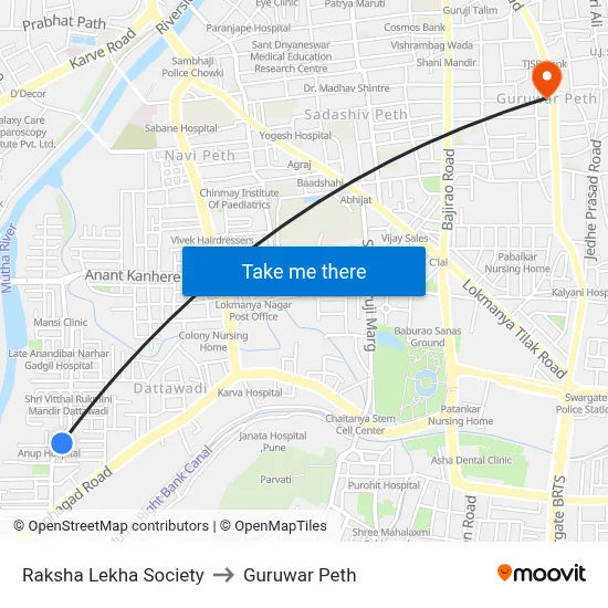 Raksha Lekha Society to Guruwar Peth map