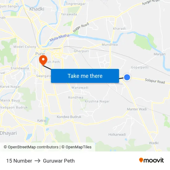 15 Number to Guruwar Peth map