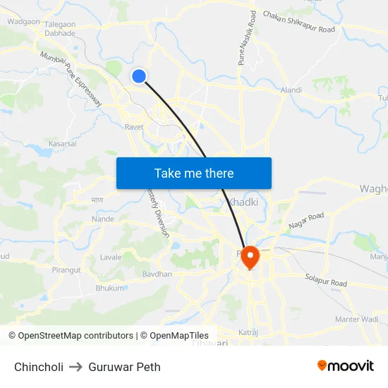 Chincholi to Guruwar Peth map