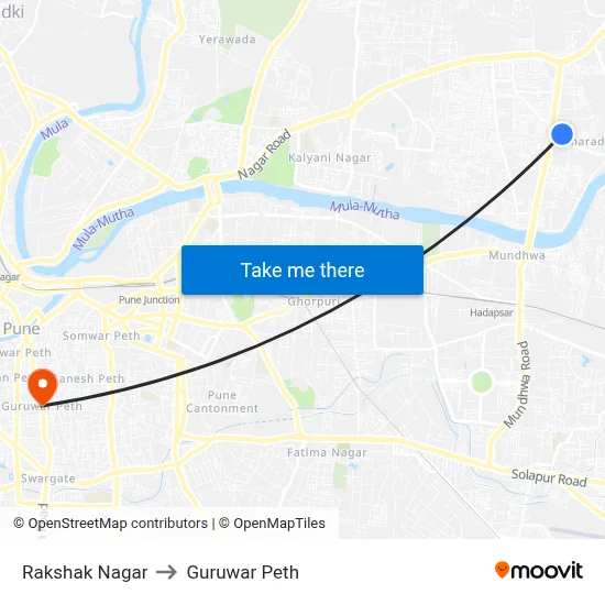 Rakshak Nagar to Guruwar Peth map