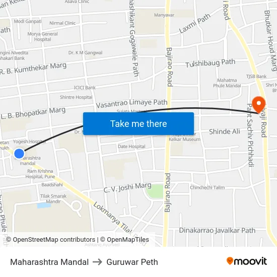 Maharashtra Mandal to Guruwar Peth map