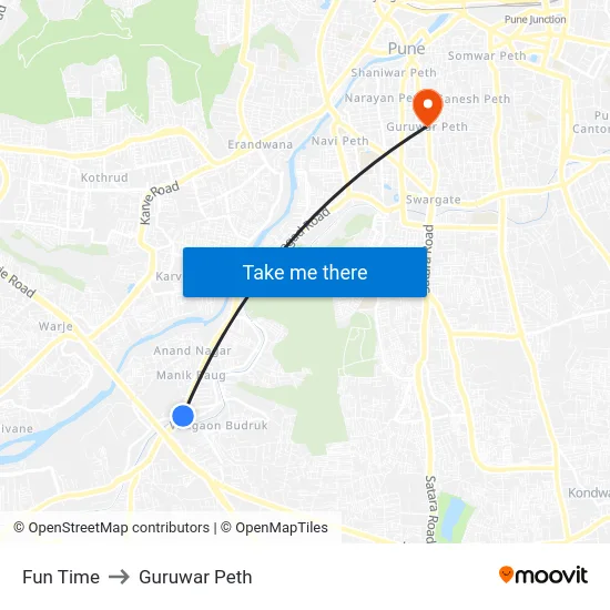 Fun Time to Guruwar Peth map