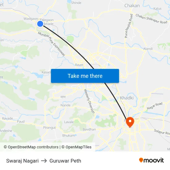Swaraj Nagari to Guruwar Peth map