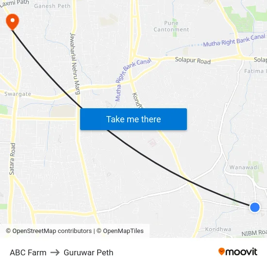 ABC Farm to Guruwar Peth map