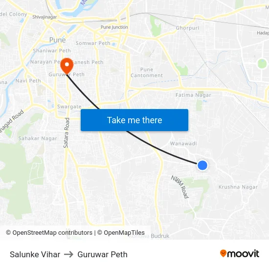 Salunke Vihar to Guruwar Peth map