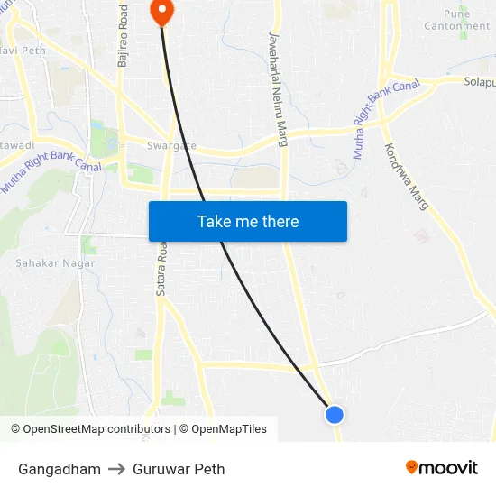Gangadham to Guruwar Peth map