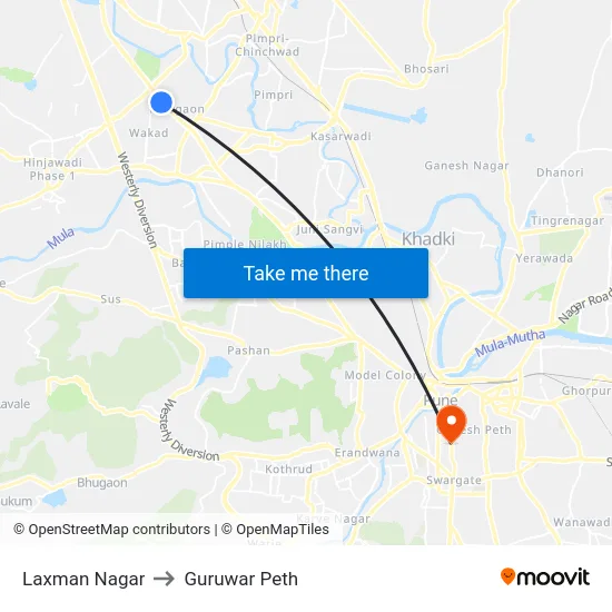 Laxman Nagar to Guruwar Peth map
