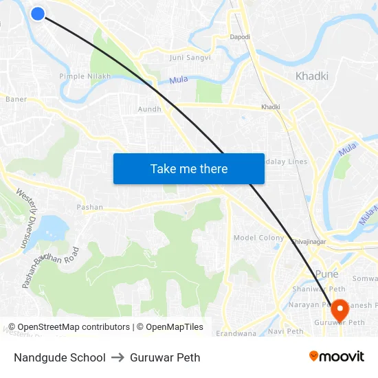 Nandgude School to Guruwar Peth map