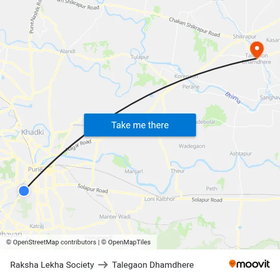 Raksha Lekha Society to Talegaon Dhamdhere map