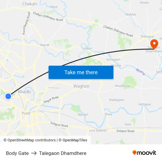 Body Gate to Talegaon Dhamdhere map
