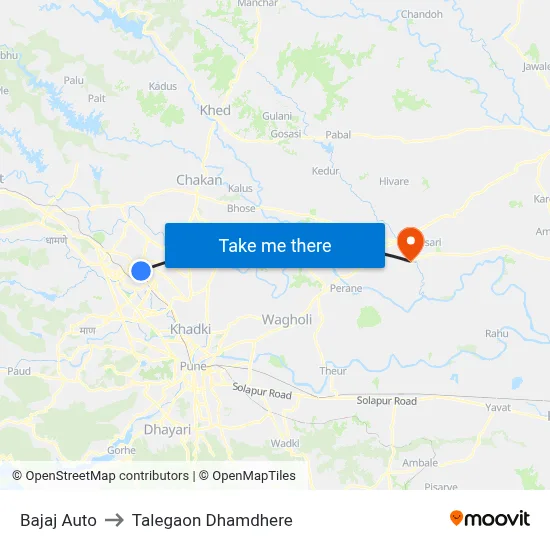 Bajaj Auto to Talegaon Dhamdhere map