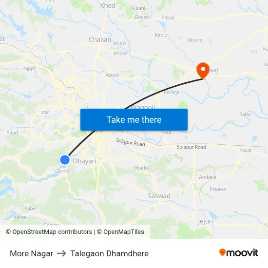 More Nagar to Talegaon Dhamdhere map