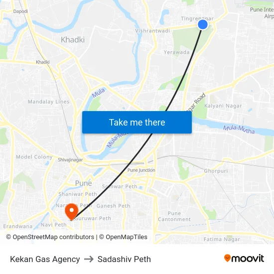 Kekan Gas Agency to Sadashiv Peth map
