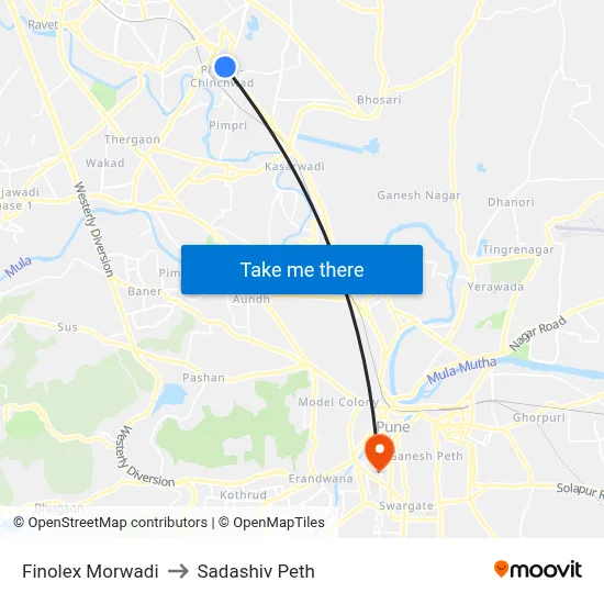 Finolex Morwadi to Sadashiv Peth map