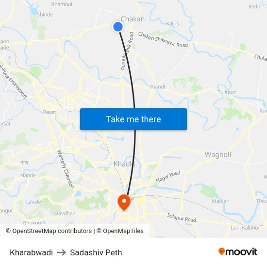 Kharabwadi to Sadashiv Peth map