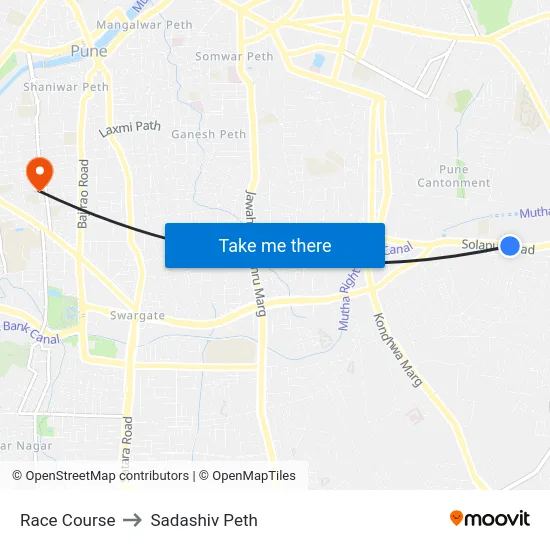 Race Course to Sadashiv Peth map