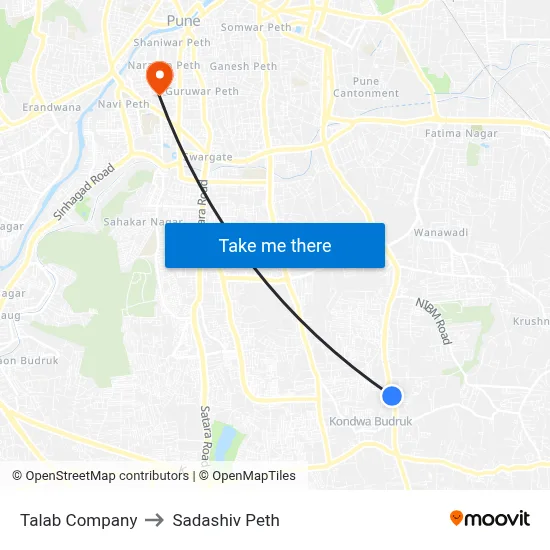 Talab Company to Sadashiv Peth map