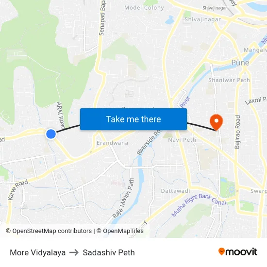 More Vidyalaya to Sadashiv Peth map