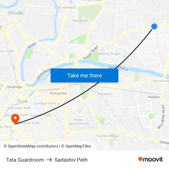 Tata Guardroom to Sadashiv Peth map