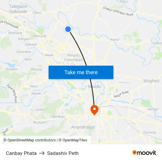 Canbay Phata to Sadashiv Peth map