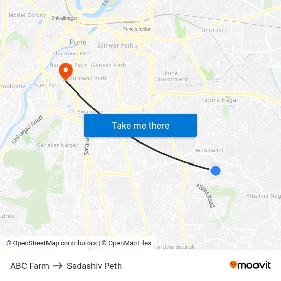 ABC Farm to Sadashiv Peth map