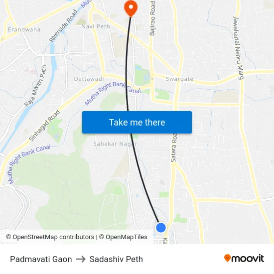 Padmavati Gaon to Sadashiv Peth map