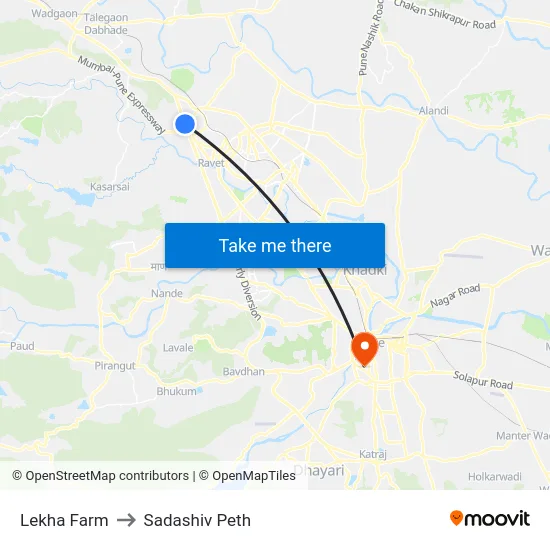 Lekha Farm to Sadashiv Peth map