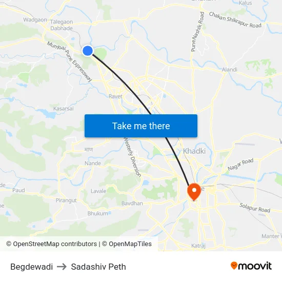 Begdewadi to Sadashiv Peth map