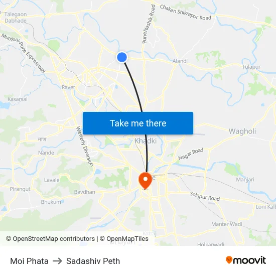 Moi Phata to Sadashiv Peth map