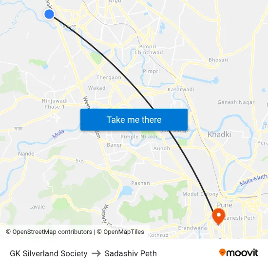 GK Silverland Society to Sadashiv Peth map