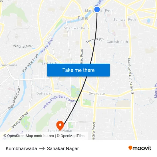 Kumbharwada to Sahakar Nagar map