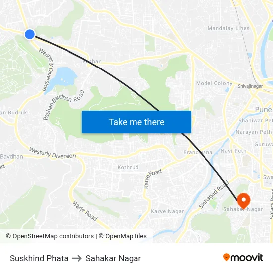 Suskhind Phata to Sahakar Nagar map
