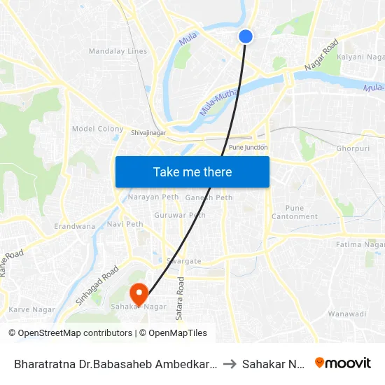 Bharatratna Dr.Babasaheb Ambedkar Society to Sahakar Nagar map