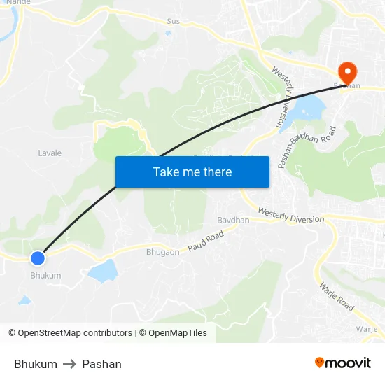 Bhukum to Pashan map