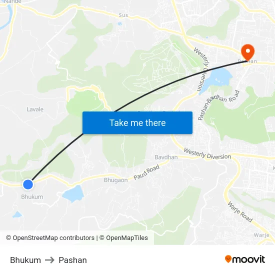 Bhukum to Pashan map