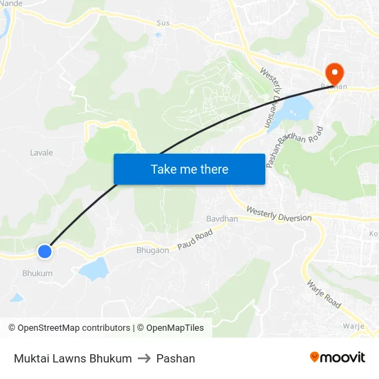 Muktai Lawns Bhukum to Pashan map
