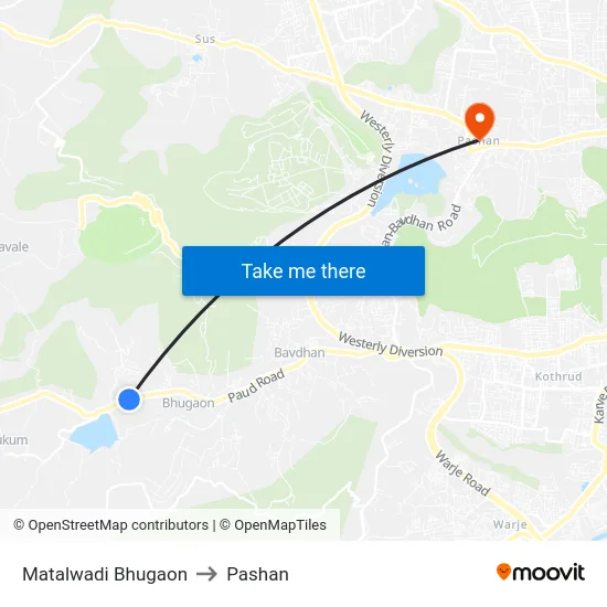 Matalwadi Bhugaon to Pashan map