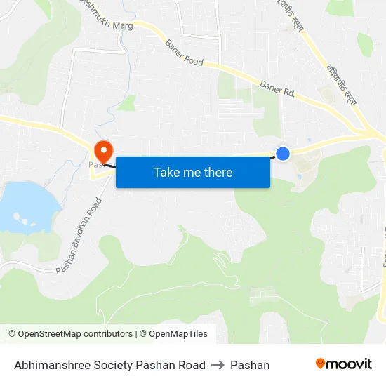 Abhimanshree Society Pashan Road to Pashan map