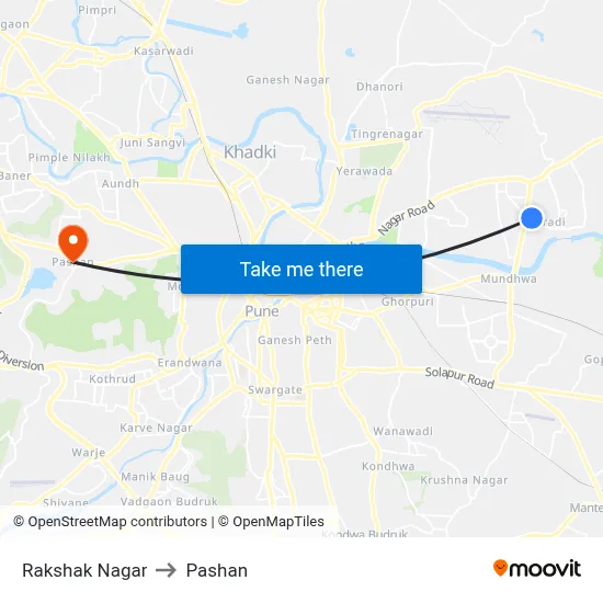 Rakshak Nagar to Pashan map