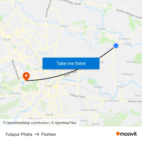 Tulapur Phata to Pashan map