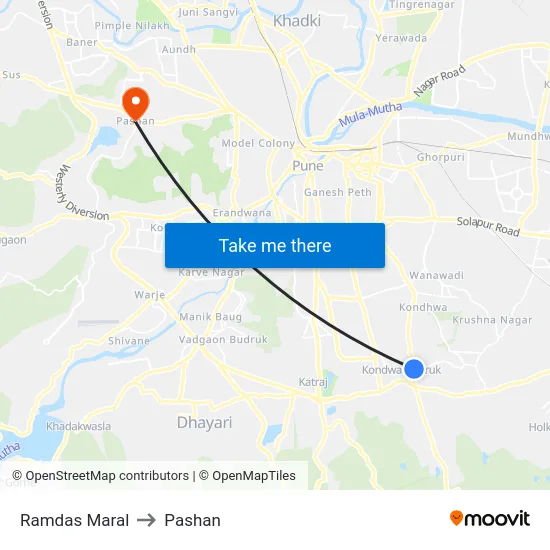 Ramdas Maral to Pashan map