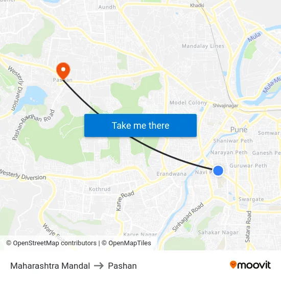 Maharashtra Mandal to Pashan map