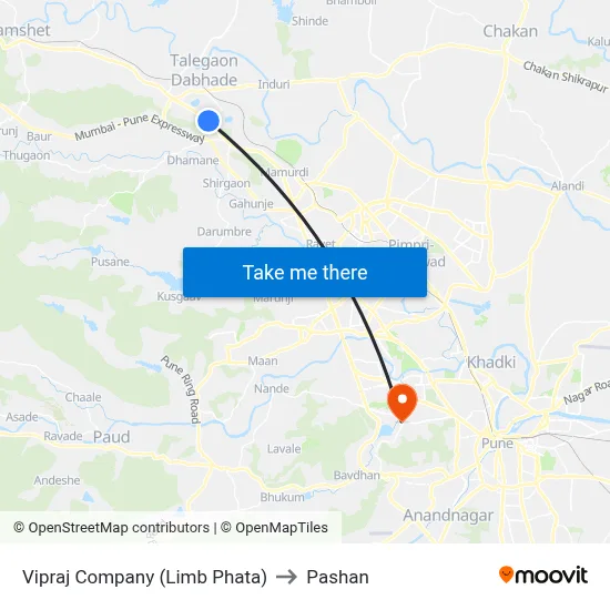 Vipraj Company (Limb Phata) to Pashan map