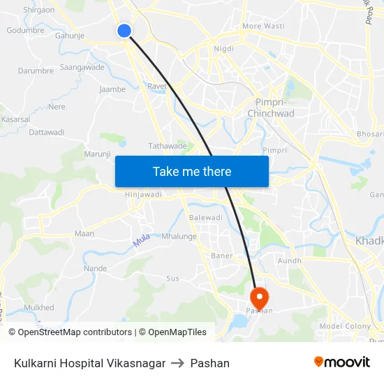 Kulkarni Hospital Vikasnagar to Pashan map