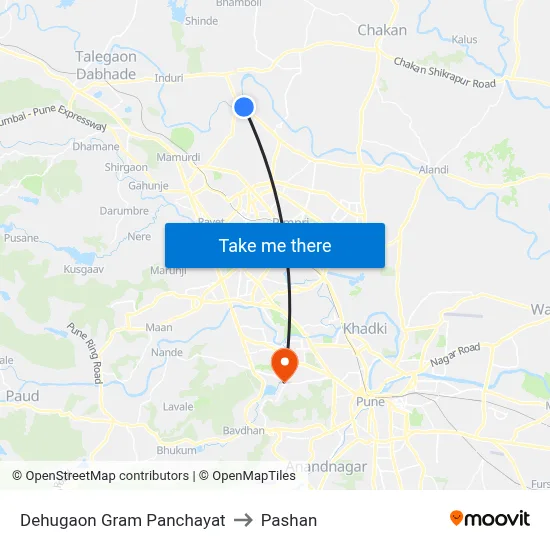 Dehugaon Gram Panchayat to Pashan map