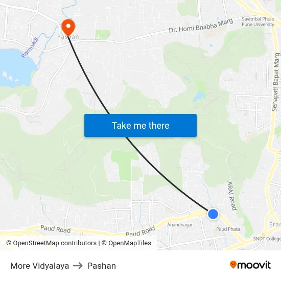 More Vidyalaya to Pashan map