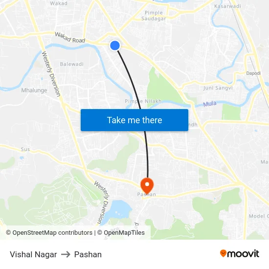 Vishal Nagar to Pashan map