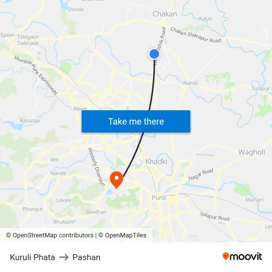 Kuruli Phata to Pashan map