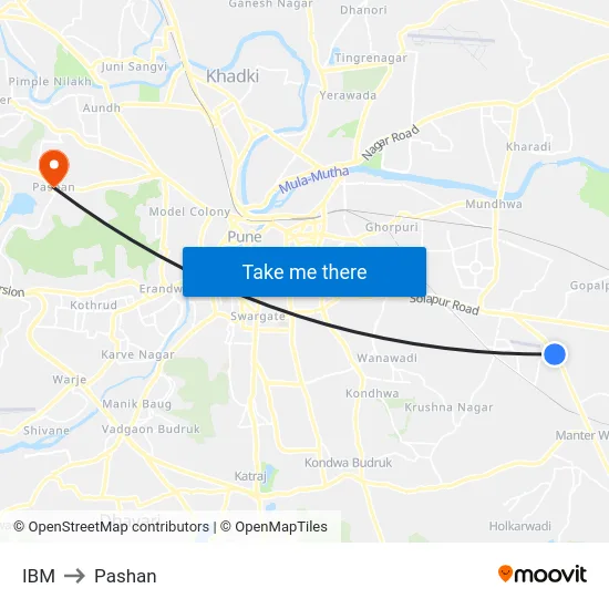 IBM to Pashan map
