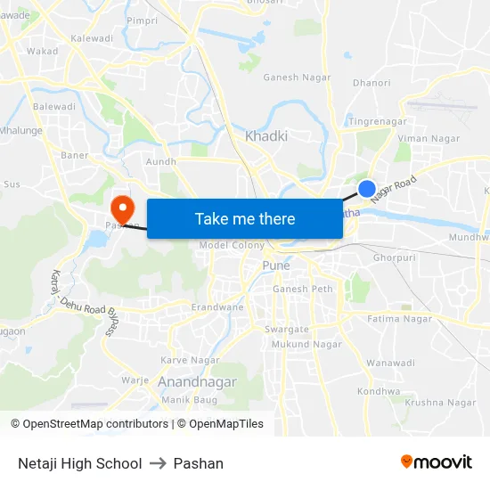 Netaji High School to Pashan map